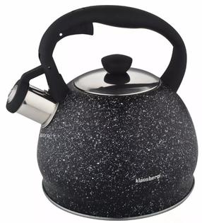 Arbatinukas su švilpuku Klausberg KB 7320, 2 l, juoda sp.
