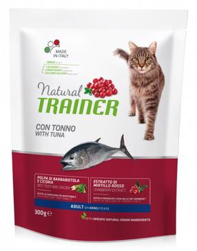 Sausā kaķu barība Natural Trainer Adult Tuna, vistas gaļa/rīsi/tunzivis, 0.3 kg