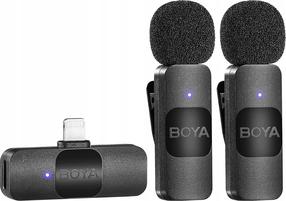 Беспроводной микрофон Boya BY-V2.0, черный цв./серый цв.