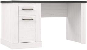 Rašomasis stalas su spintele Forte, 136 cm x 68 cm, 75 cm, balta sp.