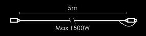 Garlandi pikendaja SC-PLRS-5M-240V - Black, 5000 m