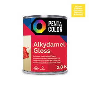 Emaliniai dažai, universalūs Pentacolor Alkydamel, blizgus, 2.8 kg, geltona sp.