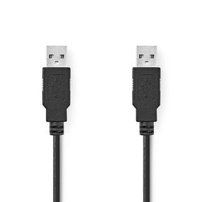 Kaabel Emos CCGL60000BK30 USB 2.0 A male Male, USB 2.0 A male, 3 m, must v.