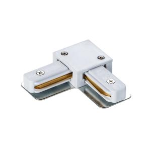Elektrības pieslēgums sliežu sistēmai DPM X-Line PROFILE RECESSED L-CONNECTOR STLW, 0, bez abažūra / balta krās.