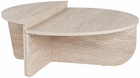 Kavos staliukas Nordure Orion, rusva sp., 90 cm x 90 cm x 35 cm