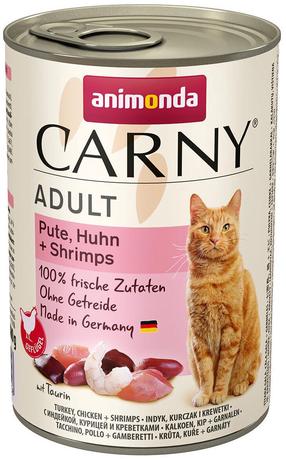 Kassi märgtoit Animonda Carny Adult, kanaliha/kalkun/mereannid, 0.4 kg