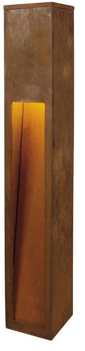 Pastatomas lauko šviestuvas SLV Rusty Slot 80, 11W, E27, IP44, ruda sp., 12 cm x 80 cm