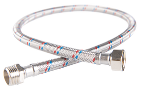 Шланг в оплетке из нержавеющей стали Ferro PWS511, 1/2" FM, 120 см