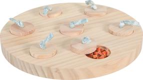 Миска для грызунов Zolux Neolife Wooden plate for rabbit treats, 23 см x 23 см x 3 см, коричневый цв.