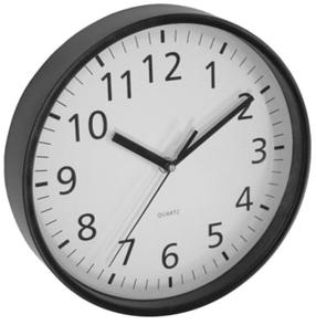 Sieninis kvarcinis laikrodis Asi Collection, balta/juoda, 25.5 cm