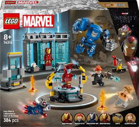 Konstruktors LEGO® Marvel Iron Man laboratorija: Bruņu zāle 76315, 384 gab.