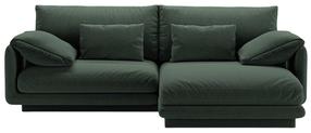 Kampinė sofa Micadoni Torino Structured, žalia sp., dešininė, 220 x 170 cm x 83 cm