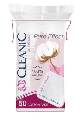 Kosmetiniai vatos diskeliai Cleanic Pure Effect, 50 vnt., balta sp.