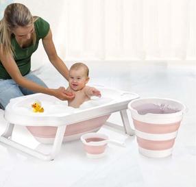 Детская ванночка Foutastic Baby Bathtub Set, белый цв./розовый цв., 82 см