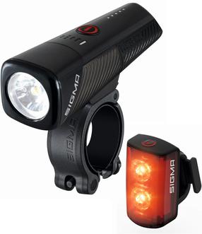 Велосипедный фонарь Sigma Buster 800 + Buster 80, алюминий/пластик, черный цв., 2 шт.