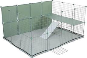 Клеткa для грызунов Zolux Neolife, 140 см x 105 см x 70 см, серебристый цв./зеленый цв.