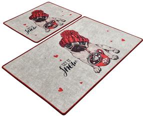 Комплект ковриков для ванны Foutastic Let It Snow 359CHL2457, многоцветный, 100 см x 60 см