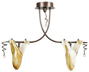 Šviestuvas lubų Candellux Lighting Magma 32-84791, G9, 2 x 40 W, balta sp. / ruda sp.