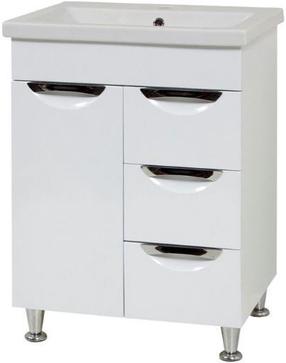 Vonios spintelė su praustuvu Sanservis Laura 60, balta, 45 cm x 60 cm x 83 cm