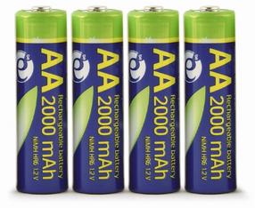 Батареи Gembird Rechargeable, AA, 1.2 В