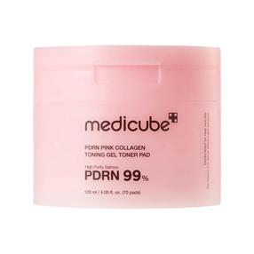 Veido valomasis diskelis Medicube PDRN Pink Collagen Toning Gel, 70 vnt.