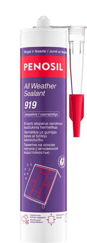 Hermētiķis Penosil All Weather Sealant 919, 0.3 l, caurspīdīga krās.