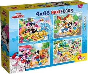 Dėlionė 4in1 Lisciani Mickey Mouse, 35 cm x 25 cm, 192 vnt.