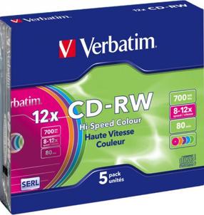 Įrašomas kompaktinis diskas Verbatim, 700 MB, 5vnt.