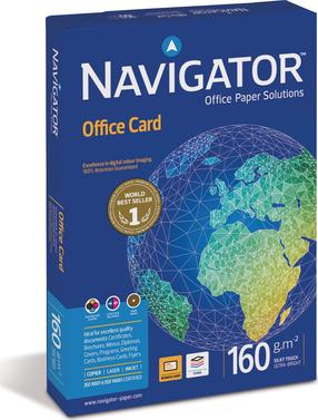 Офисная бумага Navigator Office Card, A3, 160 g/m², белый цв., 42 см x 29.7 см, 250 стр. шт.