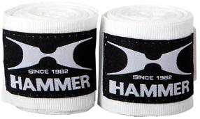 Side Hammer Boxing Bandages 89108, valge v./must v.