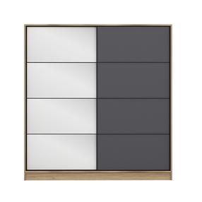 Шкаф Kalune Design Kale 3175, антрацитовый цв., 52 см x 180 см x 190 см, с зеркалом