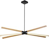 Lampa karināms Light Prestige Lugano LP-2828/6P - 97 LP-2828/6P - 97, LED, 6 x 48 W, melna krās. / brūna krās.