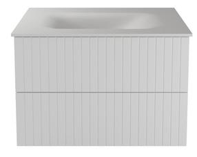 Vonios spintelė su praustuvu Besco Akya Linea, balta sp./chromo sp., 52.5 cm x 66 cm x 51 cm