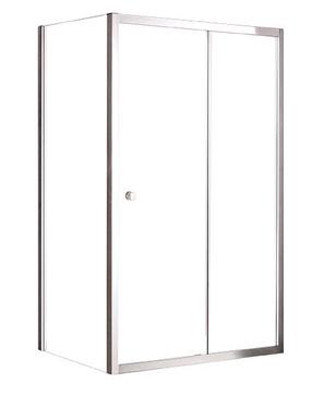 Dušo sienelė Besco Duo Slide 80, 80 cm x 195 cm, skaidri sp./skaidrus