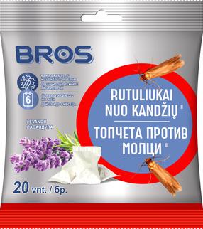 Bumbiņas pret kodēm Bros levandų 203 LT, 20 gab.