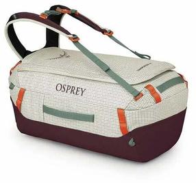 Туристический рюкзак Osprey Transporter Duffel, белый цв./бордо цв., 40 л