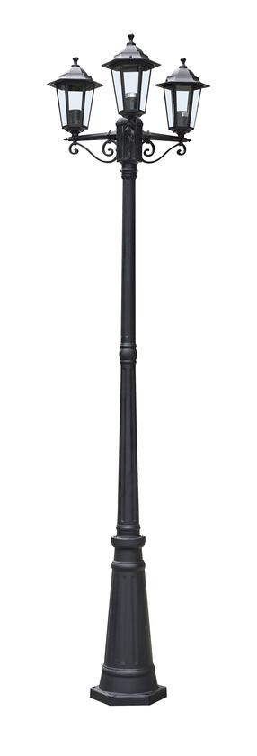 Pastatomas lauko šviestuvas Domoletti Arna, 15W, E27, IP44, juoda sp., 55 cm x 212 cm