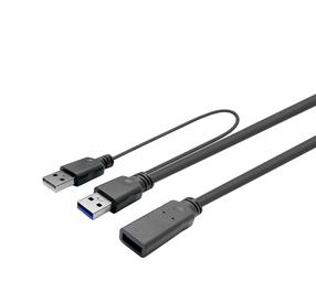 Kabelis Vivolink Pro PROUSB3AAF15C USB 3.0, USB A female, 7 m, juoda sp.