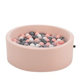 Baseinas su kamuoliukais Kalune Design Bubble Pops, ⌀ 85 cm, 200 vnt, skaidri sp./balta sp.