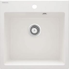 Кухонная мойка Deante Evora ZQJ_A103, гранит, 50 см x 50 см x 21.6 см, алебастр цв.
