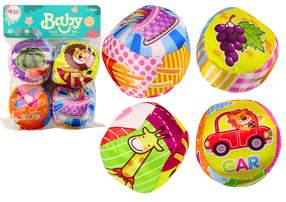 Rotaļlietu komplekts mazuļiem, bumba Lean Toys Baby Rattle, 10 cm, daudzkrāsaina, 4 gab.