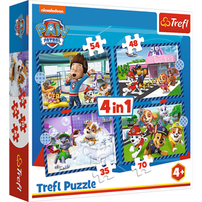 Dėlionė 4in1 Trefl Paw Patrol 4in1, 20.5 cm x 28.5 cm, 207 vnt., įvairių spalvų