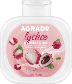 Kūno prausimosi želė Agrado Lychee, 750 ml
