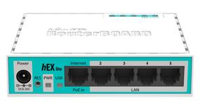Maršrutizatorius MikroTik RB750R2 hEX lite, balta sp.