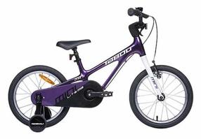 Vaikiškas dviratukas su papildomais ratukais, vaikų Tabou Mini Lite MG, balta sp./violetinė sp., 6", 16"