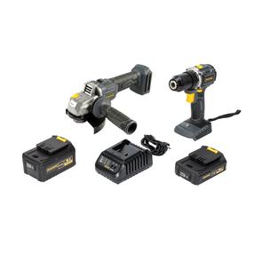 Juhtmevaba tööriistakomplekt koos akuga Grunder CD-B0A18+AG-B0218, 18 V, 2 Ah/4 Ah