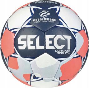 Rankinio kamuolys Select Ultimate Euro Man 3 v26, 3 dydis, mėlyna sp./balta sp./rožinė sp.