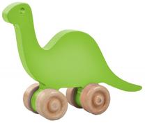 Stumiamas žaislas Wood&Joy Dinosaur, 13 cm, žalia sp.