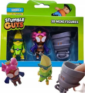 Figūriņu komplekts Dante Stumble Guys, 4 cm, 3 gab., daudzkrāsaina