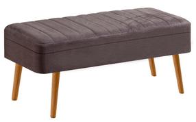 Prieškambario suoliukas Kalune Design Vina 1501 - 2, antracito sp./ruda sp., 40 cm x 110 cm x 50 cm
